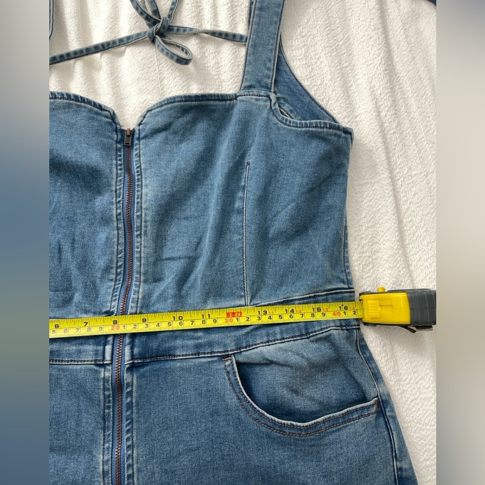 SOLD NWOT Free People Curvy 2nd Ave Bootcut Fit Open Back Sexy Jumpsuit Size 16 - Picture 6 of 8